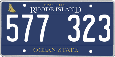 RI license plate 577323