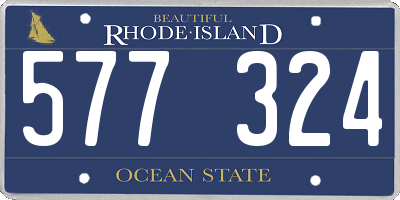 RI license plate 577324