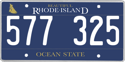 RI license plate 577325
