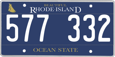 RI license plate 577332
