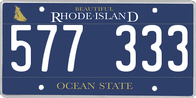 RI license plate 577333