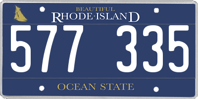 RI license plate 577335
