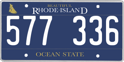 RI license plate 577336
