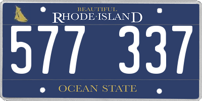 RI license plate 577337