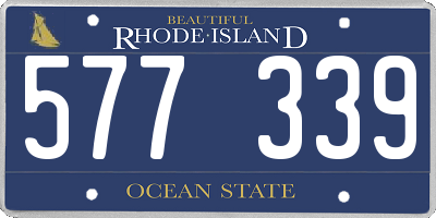 RI license plate 577339