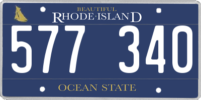 RI license plate 577340