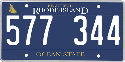 RI license plate 577344