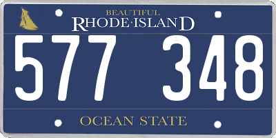 RI license plate 577348