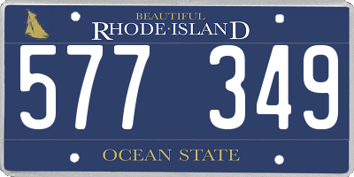 RI license plate 577349