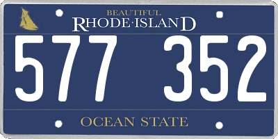 RI license plate 577352