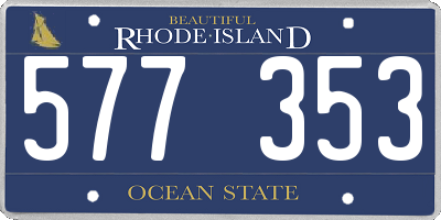 RI license plate 577353
