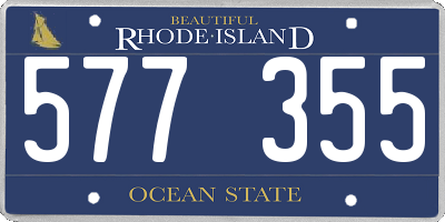 RI license plate 577355
