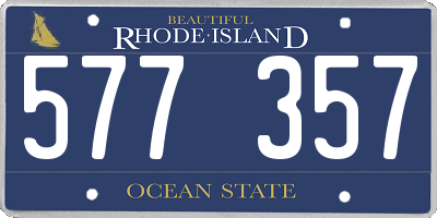 RI license plate 577357