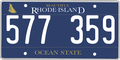 RI license plate 577359