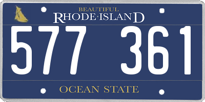 RI license plate 577361
