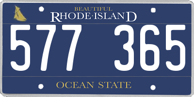 RI license plate 577365