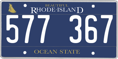 RI license plate 577367