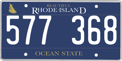 RI license plate 577368