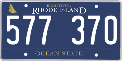 RI license plate 577370