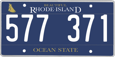 RI license plate 577371