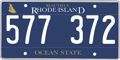 RI license plate 577372
