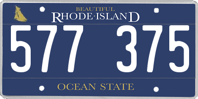 RI license plate 577375