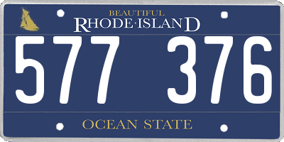 RI license plate 577376