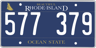 RI license plate 577379