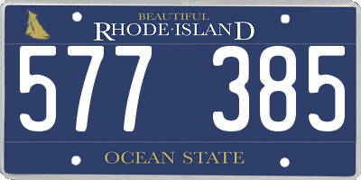 RI license plate 577385
