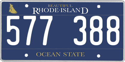 RI license plate 577388