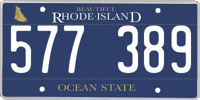 RI license plate 577389