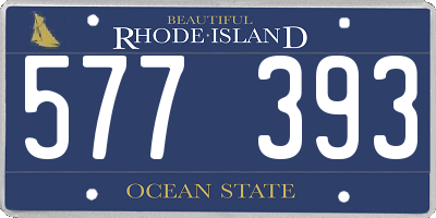 RI license plate 577393