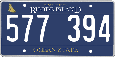 RI license plate 577394