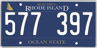 RI license plate 577397
