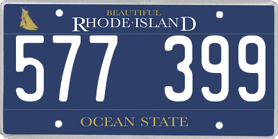RI license plate 577399