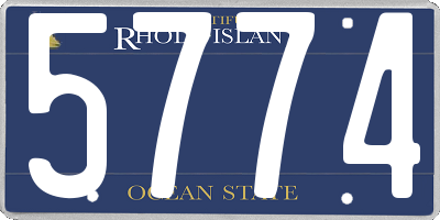 RI license plate 5774