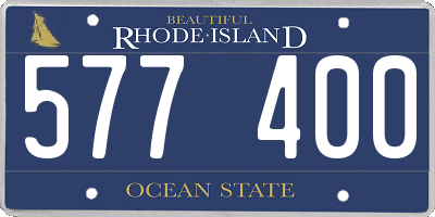 RI license plate 577400