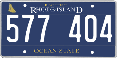 RI license plate 577404