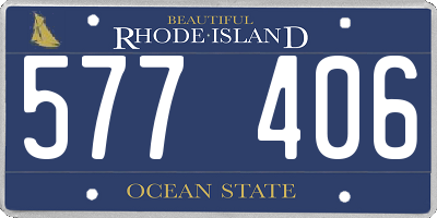 RI license plate 577406