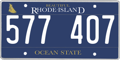 RI license plate 577407