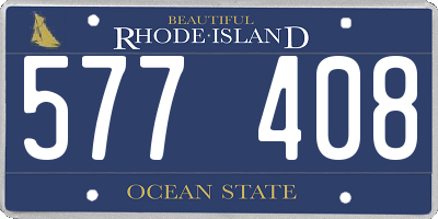 RI license plate 577408