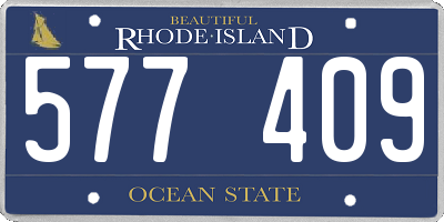 RI license plate 577409