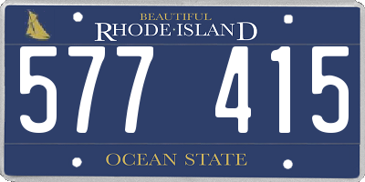 RI license plate 577415