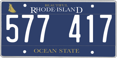 RI license plate 577417