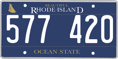 RI license plate 577420