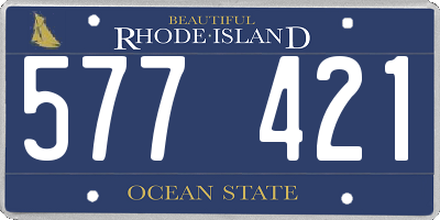 RI license plate 577421