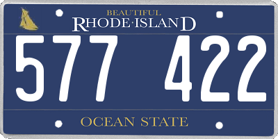 RI license plate 577422