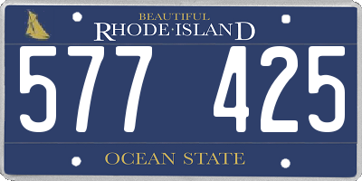 RI license plate 577425