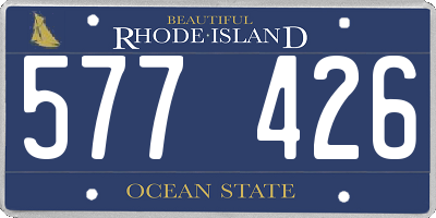 RI license plate 577426