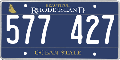 RI license plate 577427